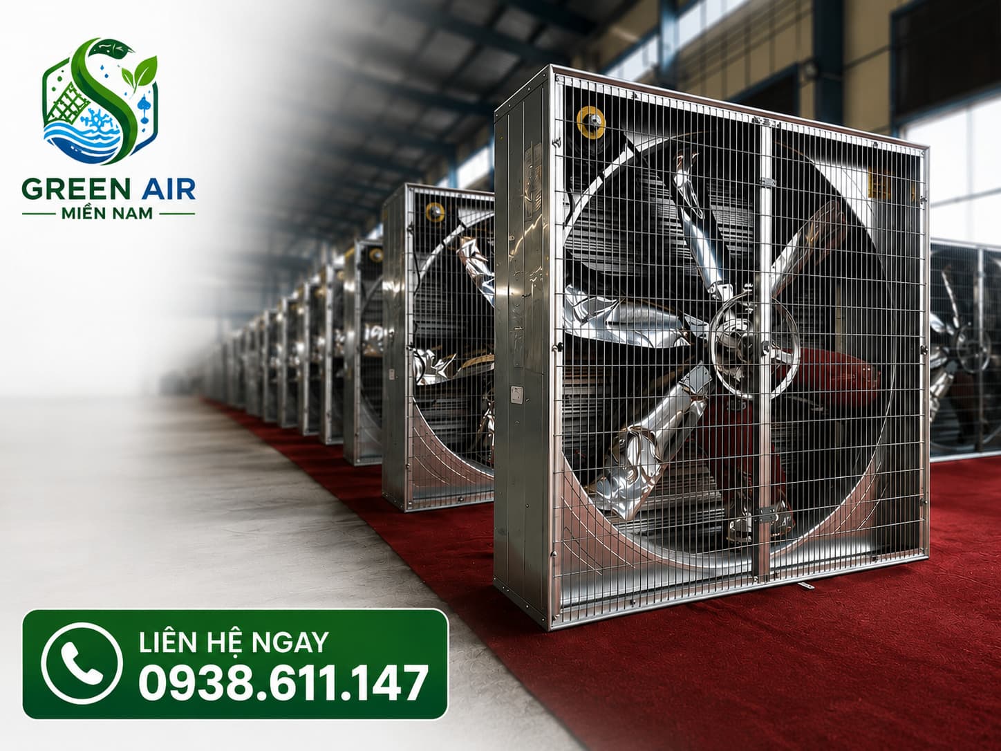 QUẠT THÔNG GIÓ CÔNG NGHIỆP GA-400x400MM